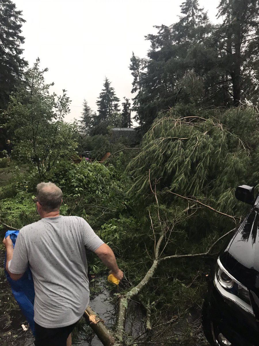 <a href="/weathernetwork/">The Weather Network</a> can you confirm if it was a bad storm or tornado activity on Whitestone Lake in Parry Sound. Severe damage to property, trees down and uprooted, vehicles smashed. We are all okay and in good spirits!  #ONStorm #ParrySound
