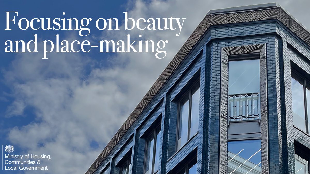 As part of today’s planning changes we have published the revised National Planning Policy Framework. It strengthens the commitment to well designed, beautiful &amp; more sustainable developments.

Read more on #BuildingBeautifulPlaces planning changes here 👉 gov.uk/government/new…