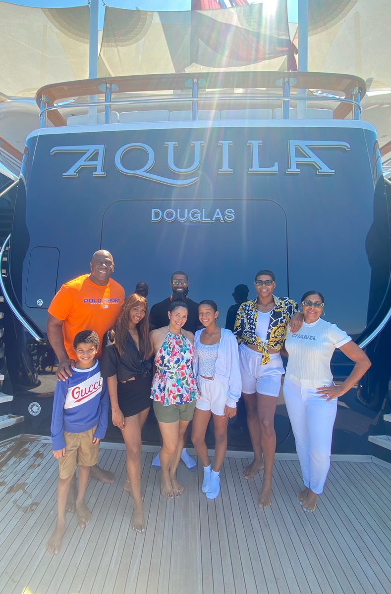 It’s time for the Johnson family vacation! Cookie and I are thrilled that our kids Andre, EJ, Elisa, and daughter-in-law Lisa and our grandchildren Gigi and Avery are here! ❤️