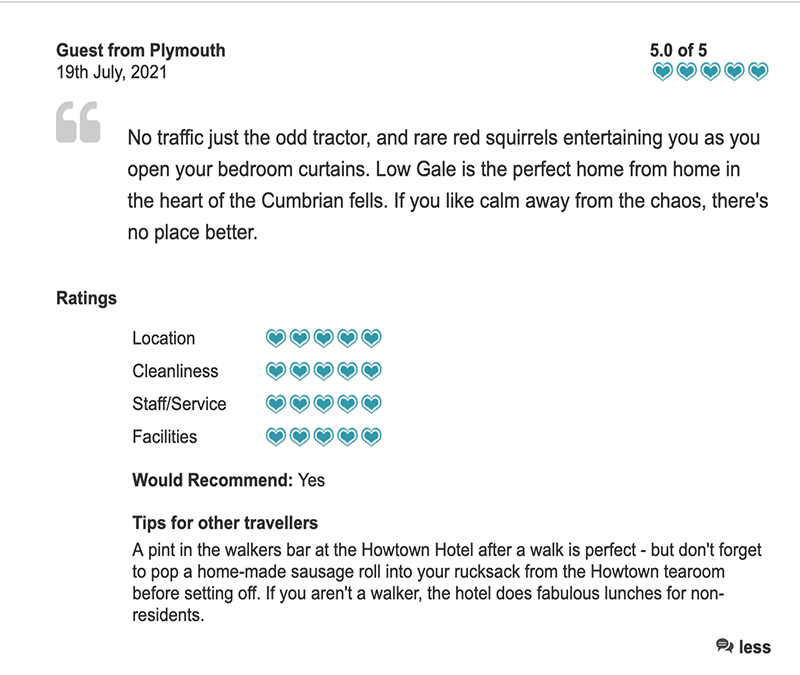 There’s no place better! - Great review for Low Gale. From now until the end of September we only have 5 days free arriving 13th September &amp; departing Fri 15th Sept 
howtowncottages.co.uk  #Ullswater_info #lakedistrictlife #howtown #ullswater   #ullswaterlake #staycation