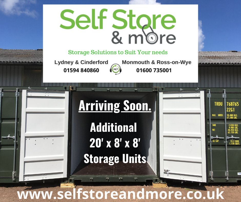 New 20' x 8' x 8' storage units arriving next week. If we can help with your upcoming storage requirement then don't hesitate to contact us. selfstoreandmore.co.uk