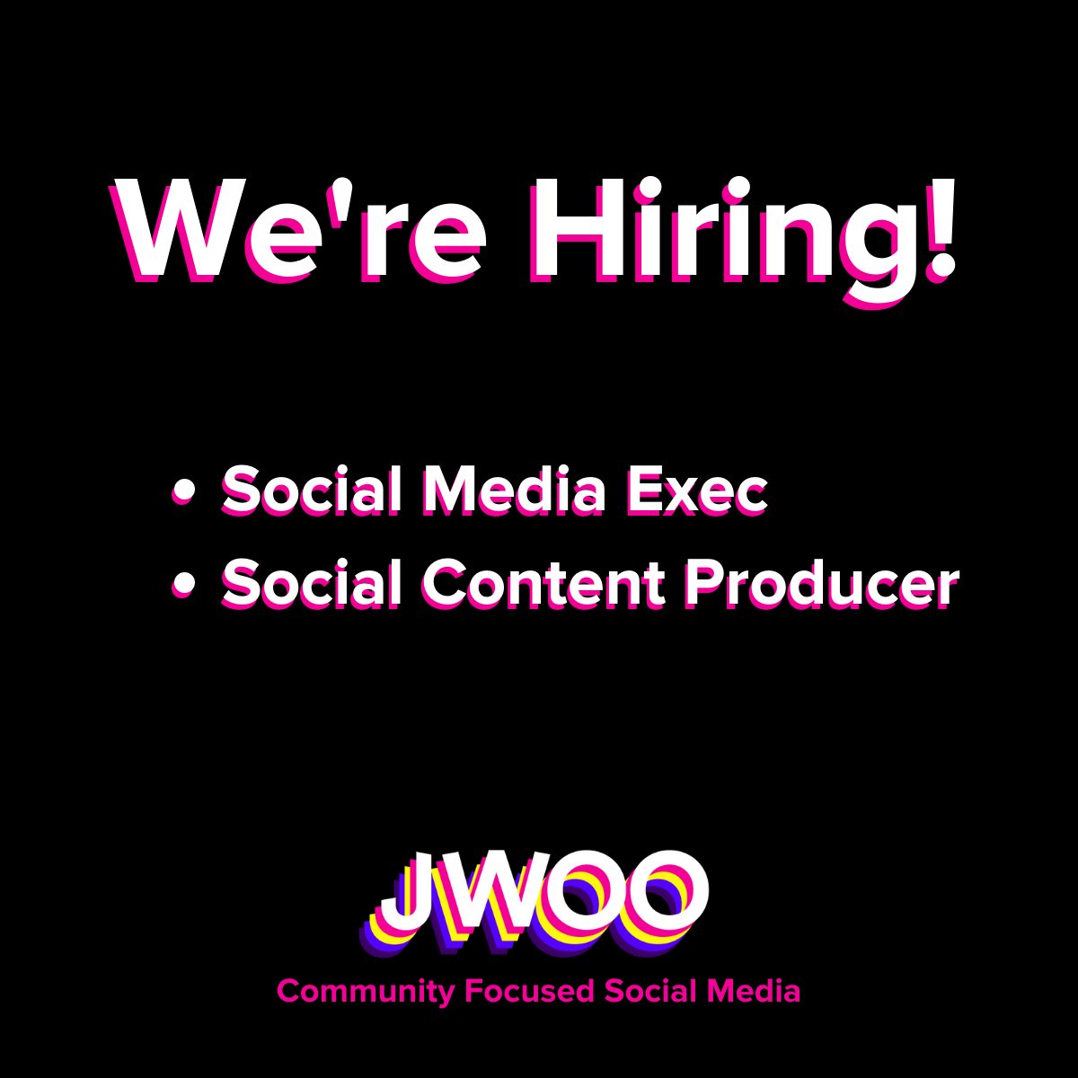 Join me <a href="/jwoosocial/">Jwoo Social</a> working across some of the most exciting shows on the West End and the most magical attractions in London! ✨ For more information and to apply please email jenny@jwoosocial.com. 

(We’re also open to freelance)