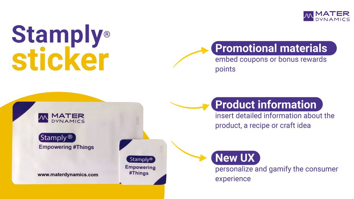 MaterDynamics's tweet image. Did you know you can expand the capacity of your product?
You can easily insert more information at a label, or at promotional materials, or even be playful and gamify the user experience.
#NFC #NFCtag #UX #packaging