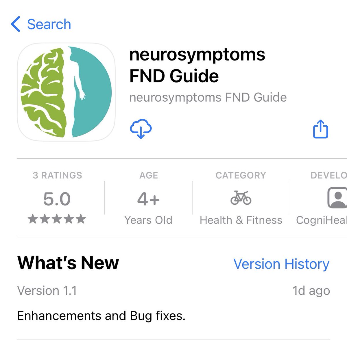 The Neurosymptoms FND guide app has had &gt;1500 downloads since Jul 1st. Initial feedback +ve especially for finding content. Free to download on iPhone - apps.apple.com/us/app/neurosy… or android play.google.com/store/apps/det…