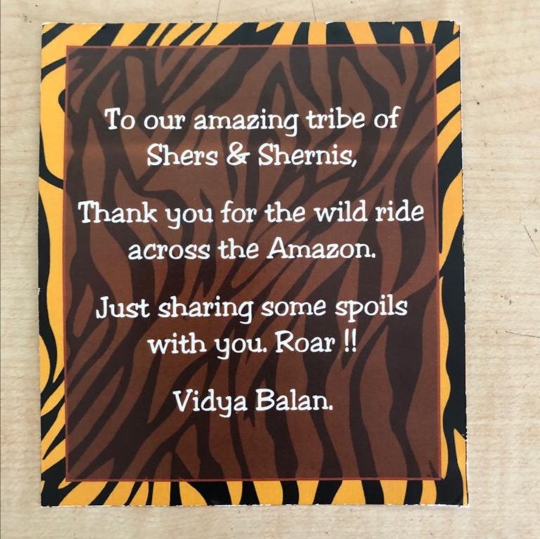 A roaring shout out to our #Sherni, <a href="/vidya_balan/">vidya balan</a>, for this special message. As always, working with you is an absolute treat! 😉

To creating many more memories together! 💛🐯
.
.
.
<a href="/vikramix/">Vikram Malhotra</a> <a href="/ShikhaaSharma03/">Shikhaa Sharma</a> <a href="/KarunaVishwnath/">Karuna Vishwanath</a>