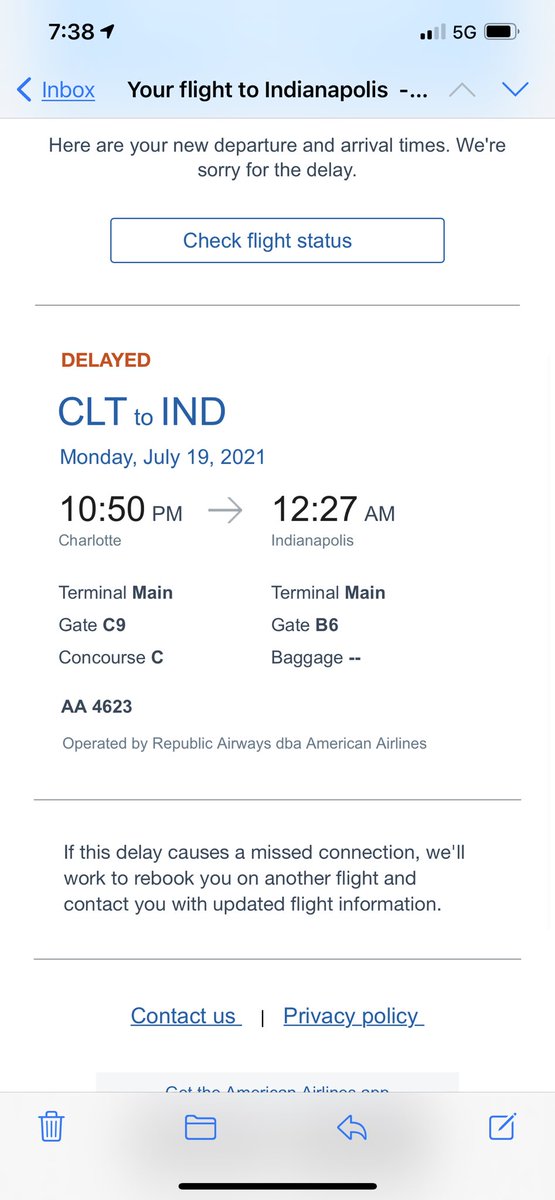 Chad__Johnson's tweet photo. @AmericanAir @AmericanAir knowing there were at least four people, my family, weren't able to board because our flight was scheduled to leave at 10:30 and we were there at 10:18, can you explain why the flight didn’t leave until 10:50? https://t.co/fZdiQL6JqZ