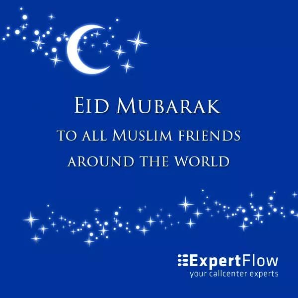 Expertflow's tweet image. Eid Mubarak to all our Muslim Friends around the world.

#ExpertFlow