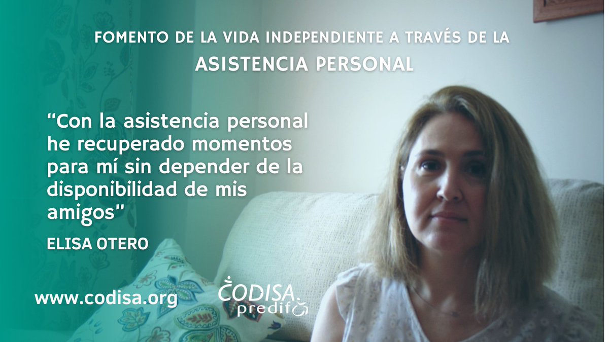 CodisaImpAnd's tweet photo. Amar la libertad. Vivir sola por elección. Y encontrar en la #AsistenciaPersonal el apoyo ideal para ser aún más autónoma
La historia de Elisa explica por qué apostamos por esta figura para impulsar la #VidaIndependiente de las #PersonasConDiscapacidad
➡️https://t.co/iUgIiM8El8 https://t.co/EvpcqFnSct