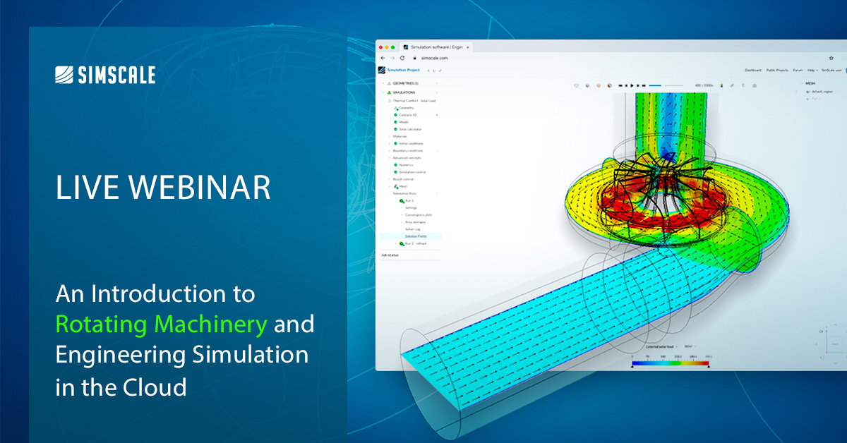Next week, we will cover the latest features for rotating machinery design, including CAD importing, meshing, a new Multiple Reference Frame (MRF) solver, and postprocessing for turbomachinery applications. Join the webinar: hubs.la/H0SDSgq0