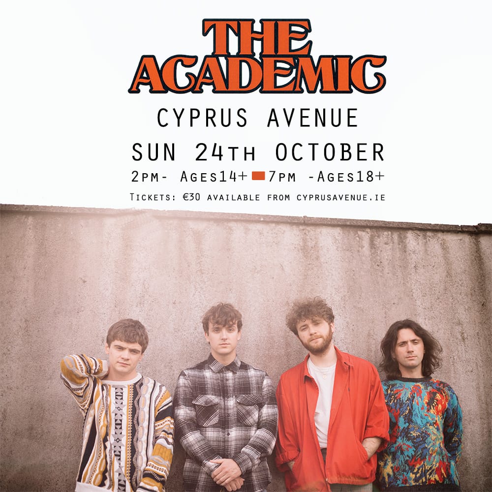 📍LIVE SHOW ANNOUNCEMENT - CORK📍Absolutely buzzing to be able to announce two intimate live shows at <a href="/CyprusAveCork/">Cyprus Avenue</a> on October 24th! Tickets go on general sale this Friday. 🔴⚪️

Fan Pre-Sale tomorrow morning at 9am. Sign up here for exclusive access.
theacademic.lnk.to/MailingList