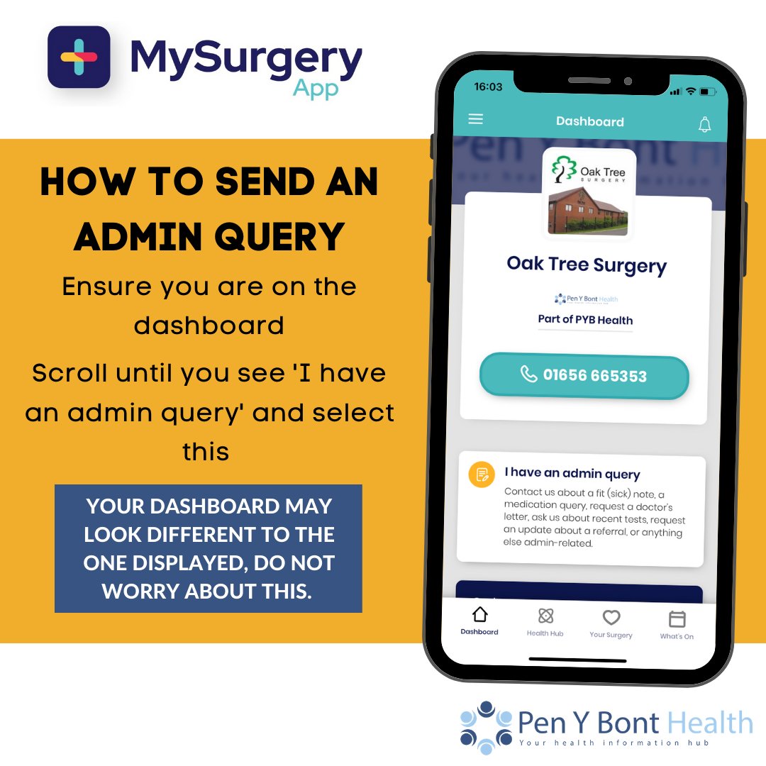 PYBHealth's tweet photo. π€³ Have you downloaded our new app?
Learn how to make an admin query here - it is super easy π
#MySurgeryApp #DownloadToday #NewApp #EasyandEfficient https://t.co/oyBPggmAn0