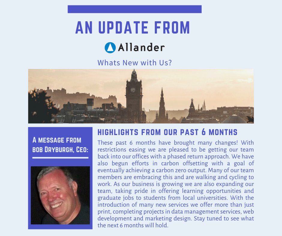 AllanderPrint's tweet photo. Some exciting news from Allander! https://t.co/dGgAABComQ