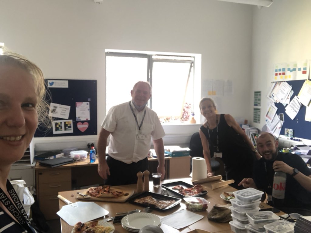 SWCHS_Computing's tweet image. End of term celebration.. @PeterPgaynord shows off his culinary skills!!