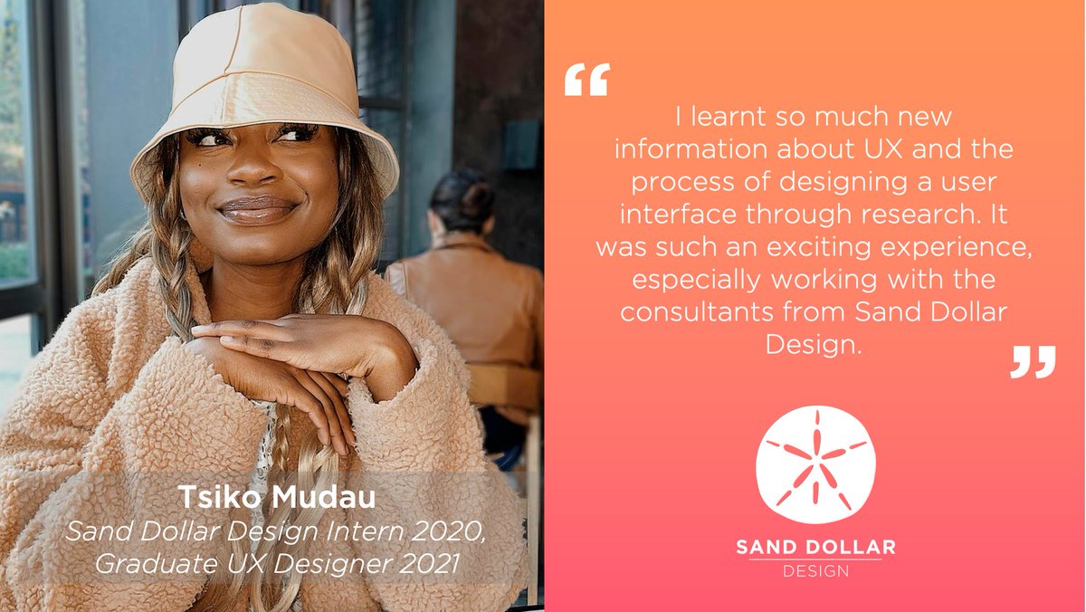 sanddollarxd's tweet photo. Last chance to apply to the @sanddollarxd 2021 #InternshipProgram, applications close 31 July! 
You will gain #training and #practicalexperience by working with User-Centred Design, Strategy and Research experts. 
Find out more and apply at https://t.co/lHppPM8gd6 https://t.co/P4g79pQz71
