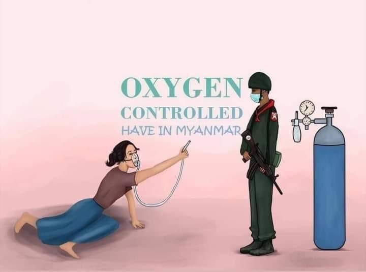 YinMin68309575's tweet photo. #WhatsHappeningInMyanmar 
Please Save Myanmar immediately!
@UNHumanRights 
@RapporteurUn 
@WHO 
@freya_cole 
@CNN 
@SAdamsR2P 
@SecBlinken https://t.co/3Rzy3AROcE