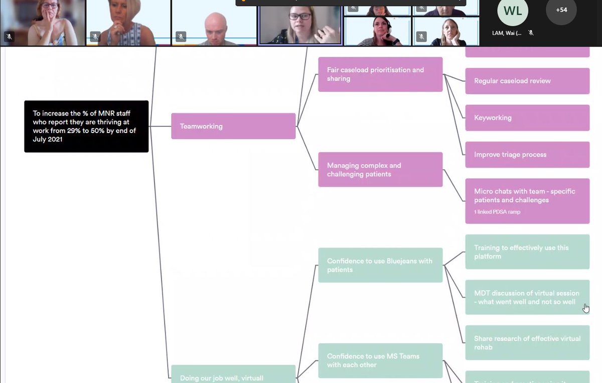 Big thank you to Victoria and the team from Merton Neuro Rehabilitation. Great presentation on their project to 
increase the % of MNR staff who report they are thriving at work.