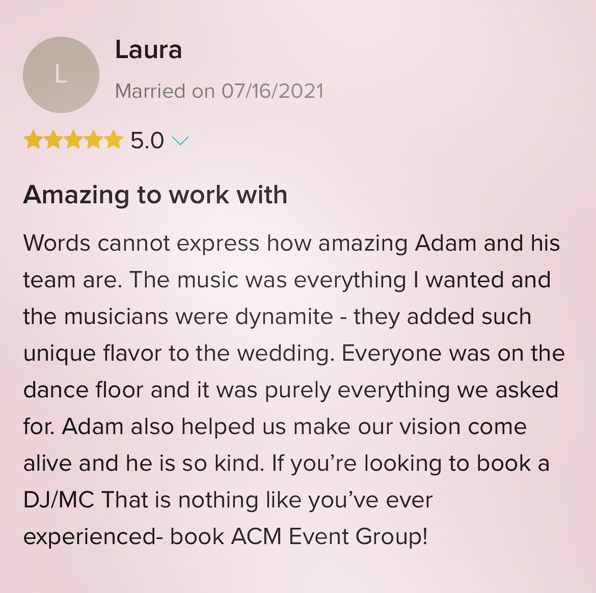 ACMEventGroup's tweet image. When you truly care about your clients it shows!💕💕💕
#weddingreviews #theknot #theweddingpros #weddingsofig #igwedding #weddingideas #longislandweddings #weddinglifestyle