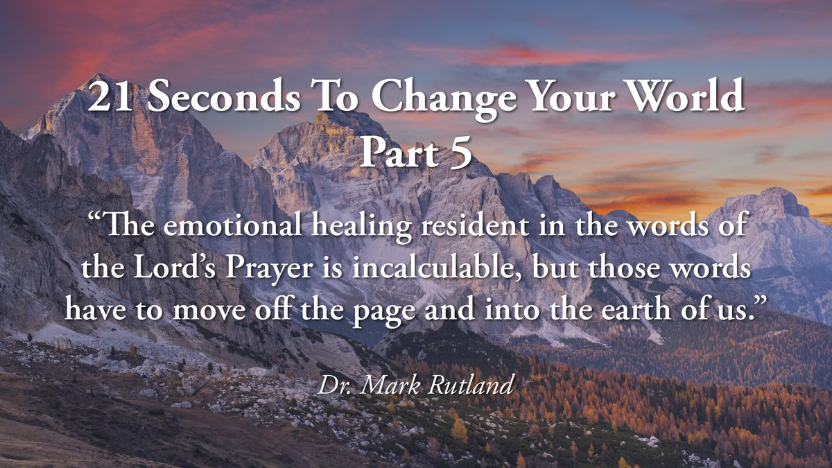 DrMarkRutland's tweet image. Join me for today’s episode here on #TheLeadersNotebook, as we continue this series based on my book, #21SecondsToChangeYourWorld. In today’s episode, we zero in on worship. Be ready to encounter The Lord’s Prayer and Psalm 23. 

apple.co/2Yxtvyl