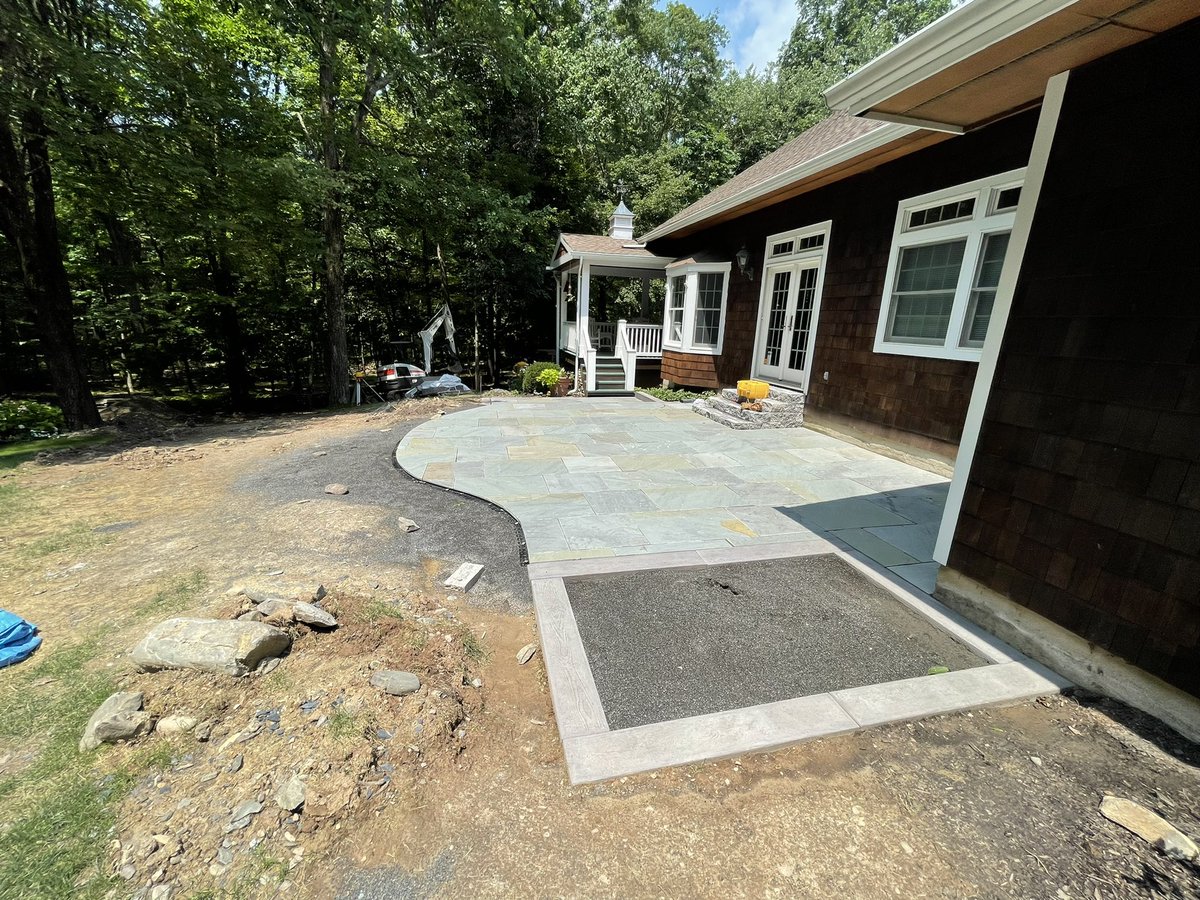 Working on a new backyard project… using slate on this one!