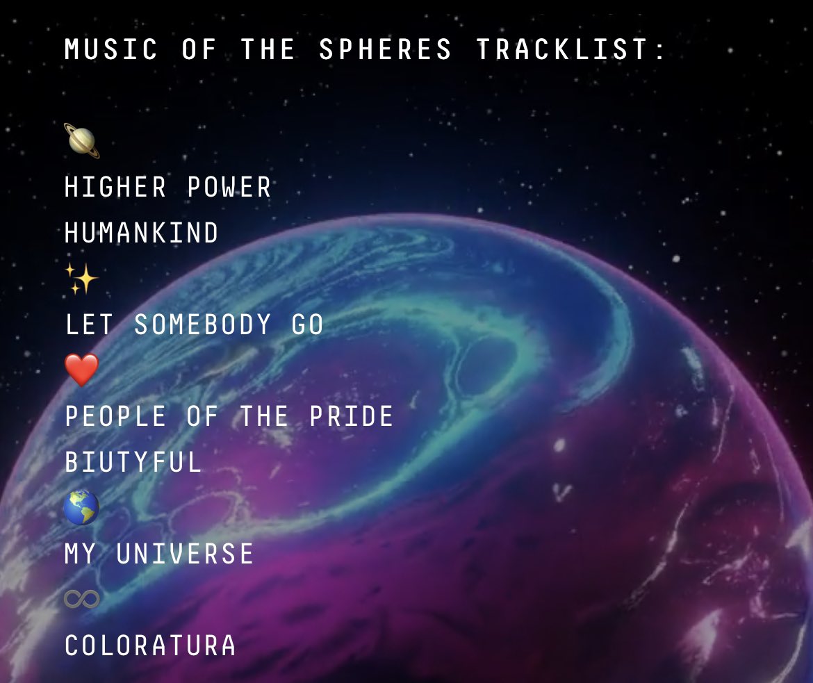 Jeongguklogy's tweet photo. BTS usó el signo del infinito, el concierto Sowoozoo, también el concierto tenía planetas. Ahora Coldplay en su álbum usó el concepto del universo junto con los planetas. el álbum de Coldplay se llama Music of the Spheres también es MOTS. https://t.co/CTJ1CQWoqC