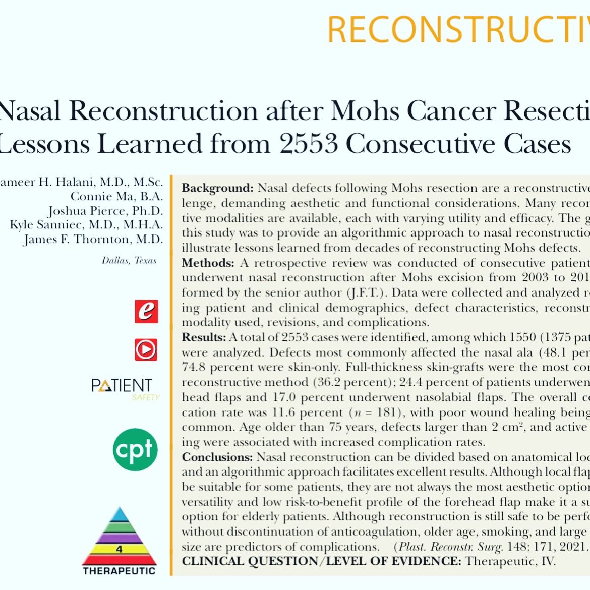 DrShivChopra's tweet photo. 4 very different #plasticsurgery papers this week to discuss in Journal club. From #facialpalsy to #breastlift #Sydney maybe in #lockdown but learning continues. Join us to discuss this papers via zoom (18:30 SYD) July 21st. 857307486 Password Journal https://t.co/vLvNMbptM6