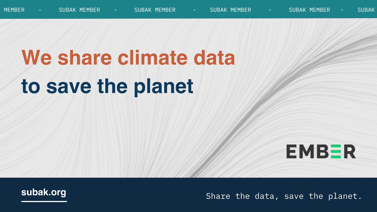ember_energy's tweet photo. Too often in the climate sector, valuable insights remain siloed within organisations. Together with @ClimateSubak, we're looking to change that. We're making data open, connected and trusted.
Find out more: https://t.co/uEgcHsTNih
#ClimateSubak #Subak #OpenData https://t.co/u8wWsZzdwK