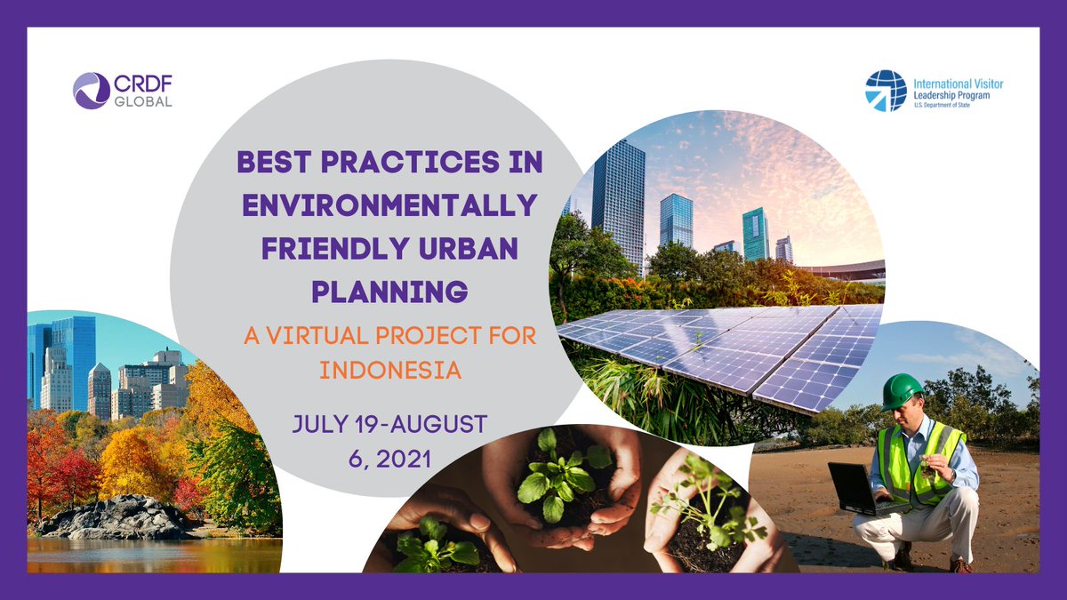 crdfglobal's tweet photo. We warmly welcome 8 international visitors from #Indonesia this week for our latest #IVLP project: Best Practices in Environmentally Friendly #UrbanPlanning. They will be virtually traveling to DC, ✈ Cleveland, ✈ Austin, and ✈ Portland. #ExchangesMatter https://t.co/Y54kLzw56O