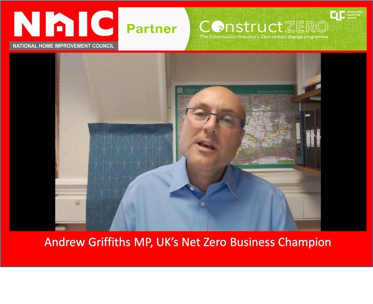 TheNHIC's tweet photo. @BorisJohnson appointed #AndrewGriffithMP as #NetZero Champion to support the country’s business community make credible plans to net zero by 2050 or earlier. Here he is thanking the #construction sector for their collaboration through @ConstructionCLC #Co2nstructZero https://t.co/6Pbjoyh7Tk