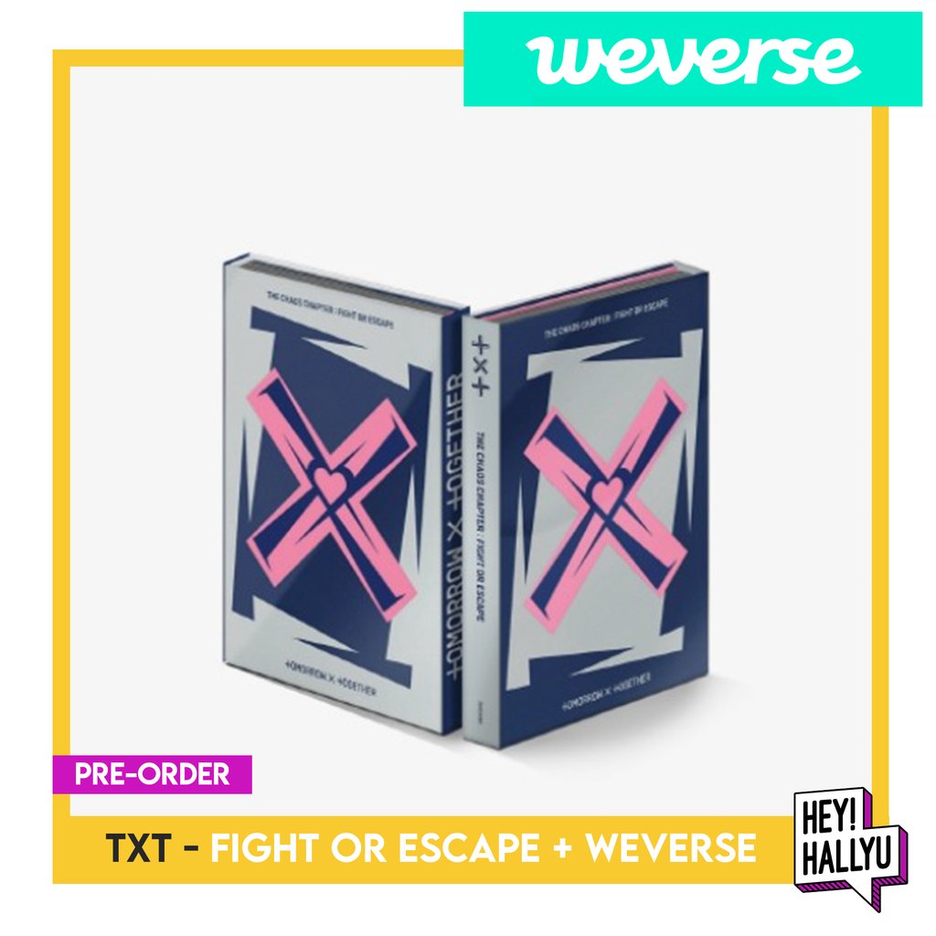 HeyHallyu_'s tweet photo. TXT Fight Or Escape + Weverse gift 

Pre-order tot: 11-08-2021
Verwachte leverdatum: 03-09-2021

Heb je gisteren al besteld en wil je liever het album met Weverse gift. Stuur ons een PM.

#txt #chaoschapter #txtfightorescape #txtweverse
#kpop #kpopwebshop #heyhallyu #kpopalbums https://t.co/b3zpYsKDyA