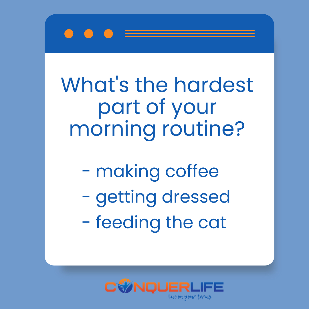 JoinConquerLife's tweet image. The hardest part of my #morningroutine is finding a shirt that matches my eyes 👀. What&apos;s the hardest part of your morning routine? comment below #selfdetermination #selfhelp #selfconfidence #conquerlife