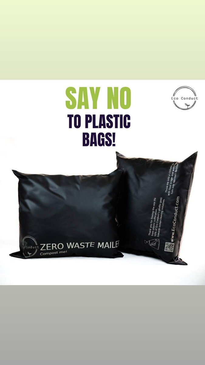 EcoConduct's tweet photo. Say no to plastic mailers this Plastic Free July! Make the switch to "Eco Conduct Zero Waste Mailer", a biodegradable and compostable mailer that diverts your eCommerce packaging from the landfill.
#ecoproducts #ecofriendlyproducts #sustainable #zerowaste #biodegradableproducts https://t.co/UF5Opjt5Sl