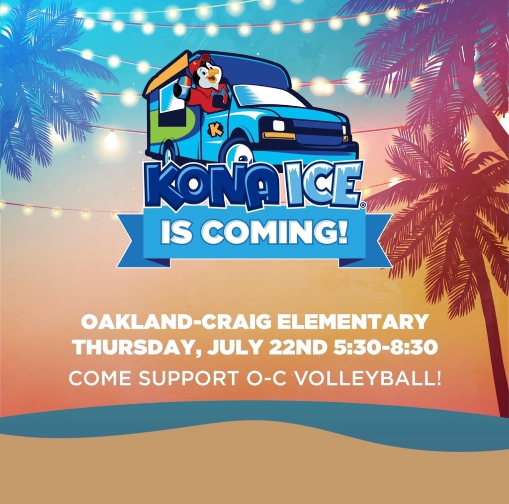 O_CKnights's tweet photo. Kona Ice is coming back!  Come cool yourself off from the heatwave on Thursday and help support the volleyball team!   Your donations will help the team’s travel expenses to Kearney as they compete at the Top 10 Volleyball Camp next week! https://t.co/R43LAYTNuk