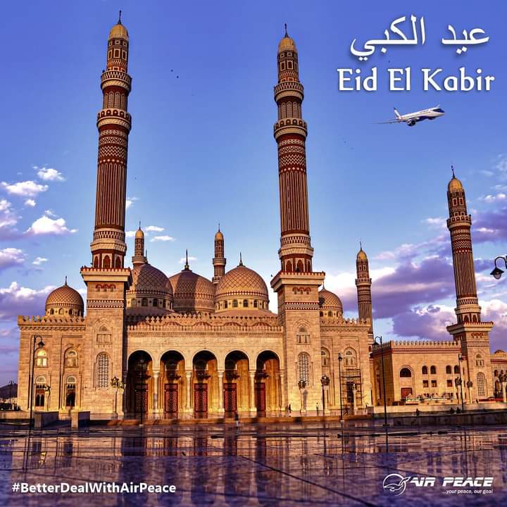 May Allah fill our lives with peace, happiness and good health as we celebrate this Eid. Happy Eid-el-Kabir from the Air Peace family.

#eidmubarak #eid2021 #eidelkabir #airpeace