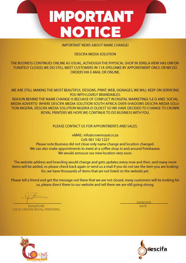 Crownroyalprint's tweet photo. This is an important notice https://t.co/oysIQh0RyO