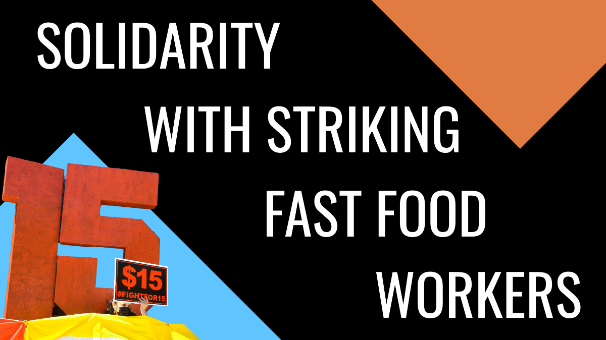 #FightFor15 fast-food workers are on strike to demand $15/hr. Employers like <a href="/McDonalds/">McDonald's</a> can take action and it’s past time for Congress to #RaiseTheWage. Tell your Senators: 888-639-5155