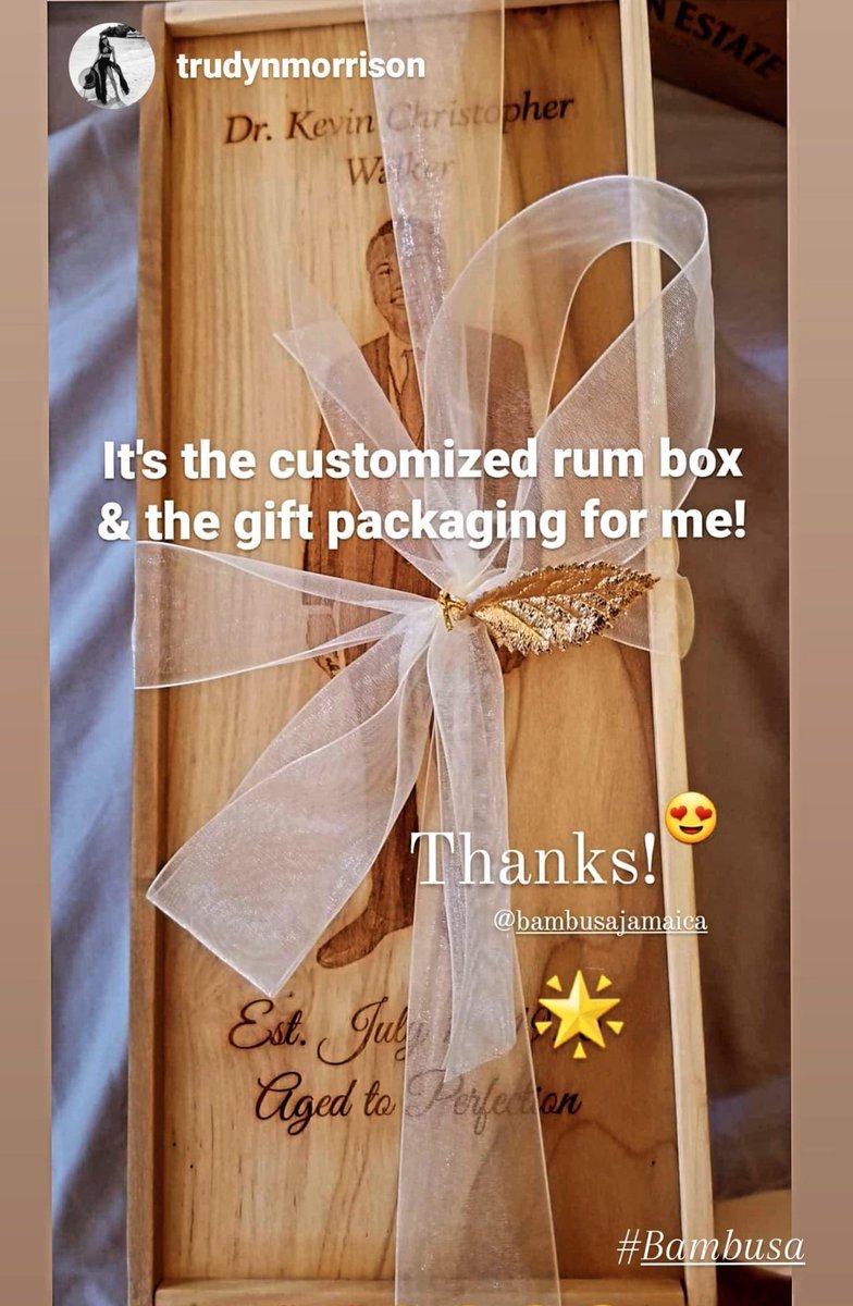 BambusaJamaica's tweet photo. 🧡🧡🧡🥰🥰🥰 Thank you Trudy 🤗🧡🌿 Glad you're happy! Our BAMBUSA Rum Boxes are truly one of a kind and perfectly fits the new bottles of @AppletonEstate 🇯🇲
#Bambusa #Handcrafted #RumBox https://t.co/LtigvqNMXK