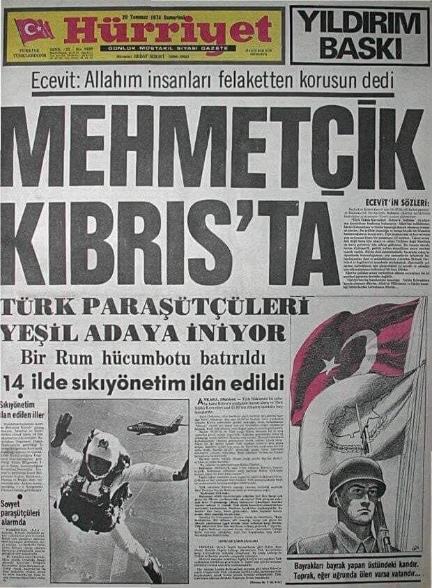 Bugün ; "Ayşe'nin tatile çıkışının üzerinden 45 yıl geçti..."
Sen çok yaşa Mehmetçik...
Sen çok yaşa TÜRKİYE... 
Sen çok yaşa KKTC...
1974 Kıbrıs Barış Harekatı'nın 45. Yılı Kutlu Olsun.