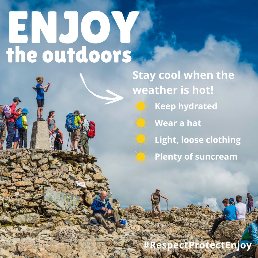Looks like it may be a sunny weekend in the hills. Remember to dress and drink accordingly (always remembering those 'just in case' items if it gets cooler/wetter) and make the most of the blue skies. #RespectProtectEnjoy