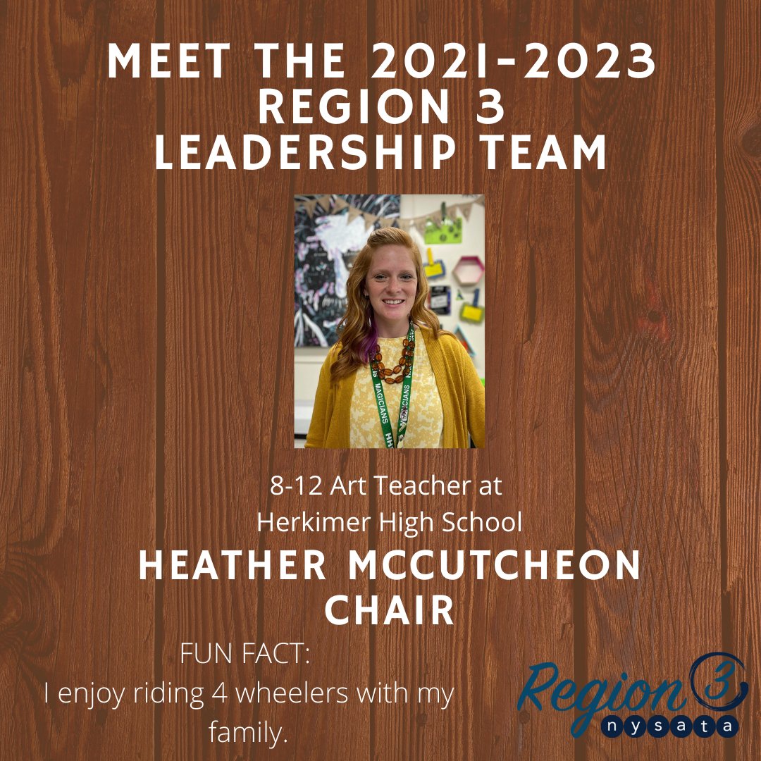 NYSATA3's tweet photo. Meet Heather, another rockstar Region 3 Leadership Team member for 2021-2023. https://t.co/pMlM8hfAVC