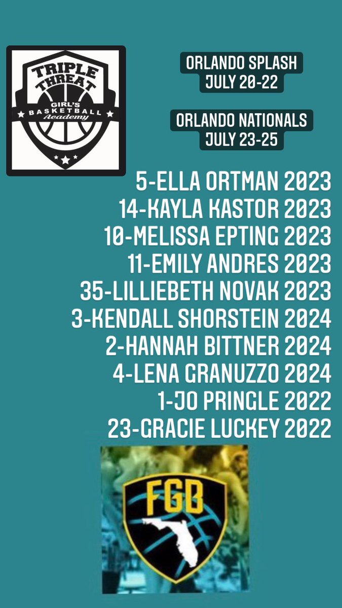 🚨Game day!!!🚨

⏱5:10 pm 
📍Orange County Convention Center
🏀Court 1

Our ladies are on a mission!!!

<a href="/ColstenThompson/">Colsten Thompson</a> <a href="/CoachRobMcD/">Coach Rob McDonald</a> <a href="/coachsully10/">Jennifer Sullivan</a> @CoachClarkUNF <a href="/CoachDHaney/">Darnell Haney</a> <a href="/LATechWBB/">Lady Techsters</a> <a href="/Coachfala/">Coach Fala</a> <a href="/PGHFlorida/">Prep Girls Hoops Florida</a> <a href="/underscouted/">underscouted</a> <a href="/JesseeNikki/">Nikki</a> @UHCoachTai