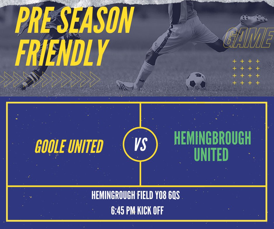 GooleUnitedAFC's tweet photo. First pre season friendly tonight away vs hemingbrough united #AGAW #GU #FAILINGTOPREPARE #ISPREPARINGTOFAILL https://t.co/j6vTkRlukZ