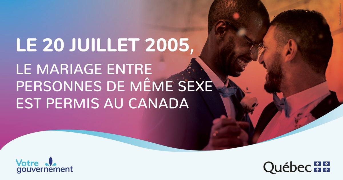 Bureau Lutte contre l'homophobie et la transphobie (@bureaulutte) on Twitter photo Aujourd'hui, cela fait maintenant 16 ans que le #mariage entre personnes de même sexe est légal au pays. 💍🥳 #LGBTQ Aujourd'hui, cela fait maintenant 16 ans que le #mariage entre personnes de même sexe est légal au pays. 💍🥳 #LGBTQ