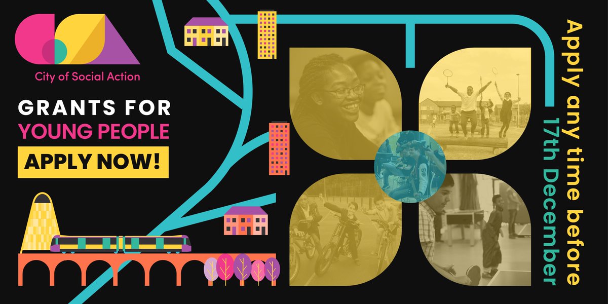 Our #CityofSocialAction Grants for Young People are open for applications! Receive up to ยฃ1000 for youth led projects that make a positive difference to children, young people and communities.
For more info and to apply visit https://t.co/aQLzkiQVj3 https://t.co/1v8DuztIL2