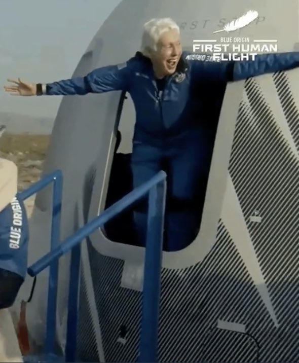 DrSianProctor's tweet image. That moment you land back on Earth as an #ASTRONAUT!!! 👩🏾‍🚀🚀 

Congratulations to Astronaut Wally Funk and the entire #NewShepard crew! @blueorigin #Inspire