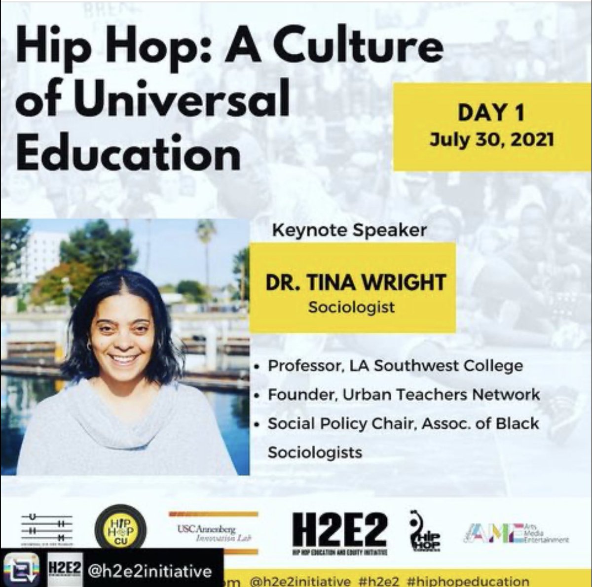 livlearngrow's tweet photo. Listen to the most recent episode of my podcast: Episode 1.3: Hip Hop 360° https://t.co/HIcZlMbWJf

Feat @RahmanJamaal of @HipHopCongress and @RapForceAcademy
..we discuss #hiphoped &amp; the inaugural #H2E2 Summer Institute!
More info: https://t.co/wBABnCGFHC 
DM for discount code! https://t.co/DhMVQMvjtK
