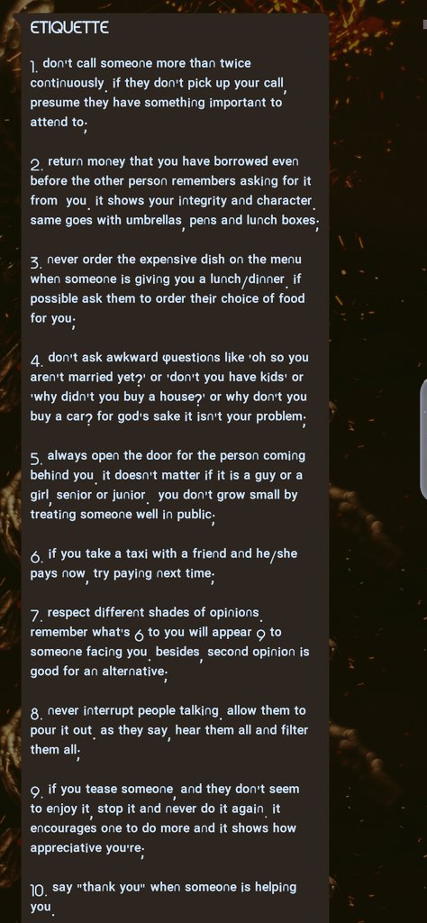 Solohtolz's tweet photo. Happy Tuesday Guys 😁...I Thought to share this! 

When it comes to ETIQUETTEs I think I get a pass mark of 7/10. 
It's one of the things that  Makes one stand out and portray your Personality as " UNIQUE ".

But some of us esp on this bird app 🤦🏾‍♂️...mk I just waka pass. 🤐 https://t.co/6a5iqUAgMP