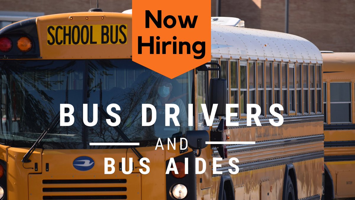 Prairie_Pride's tweet photo. College Community Schools is now hiring school bus drivers and bus aides for the 21-22 school year. Paid training, part-time 20-25 hours/week - $19.00/hour. Bus aide paid training, part-time 20-25 hours/week - $16.32/hour. Click 
https://t.co/SQ3W0IdbBk https://t.co/OP79lfVP3e
