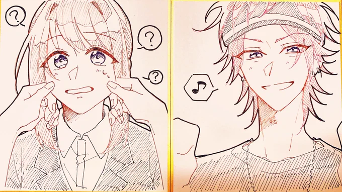 これはこないだ、おとももちに押し付けた2枚1組な燐あんちゃん色紙 