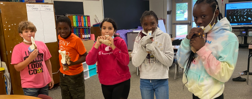 MillerEduLeader's tweet photo. 4th graders learned how to make ice cream from 5th graders! Wow! It's also tacky day in 4th and 5th grade! Every day is an adventure! @UCPSNC @MarshvilleES_NC @WingateES_NC @AGHoulihan @Renee_McKinnon1 @SusanRodgersS4 #UCPSSummerLearning https://t.co/G23tMCPASH