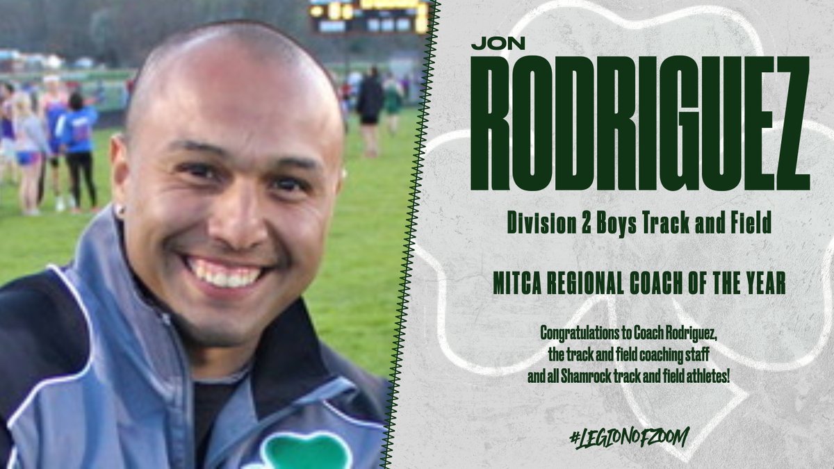 The awards continue to roll in from the Spring Track and Field season.  <a href="/CoachRodriguez2/">Jon Rodriguez</a> is the MITCA Regional Coach of the Year for Boys Track.  Congratulations to Coach Rodriguez and his #legionofzoom!
